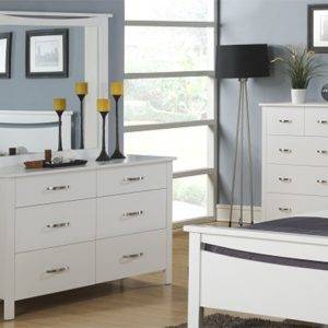 Britain White Dresser with Mirror | Kwickshop