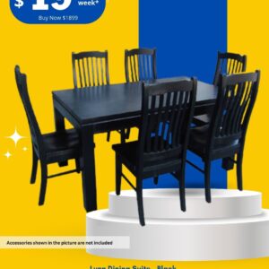 Lynn Black Dining Suite Package Deal