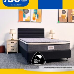 NZ Made Bed Base + Firm Mattress + Headboard Package Deal