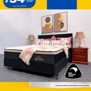NZ Bed Base + Mattress + Plain Headboard Package Deal